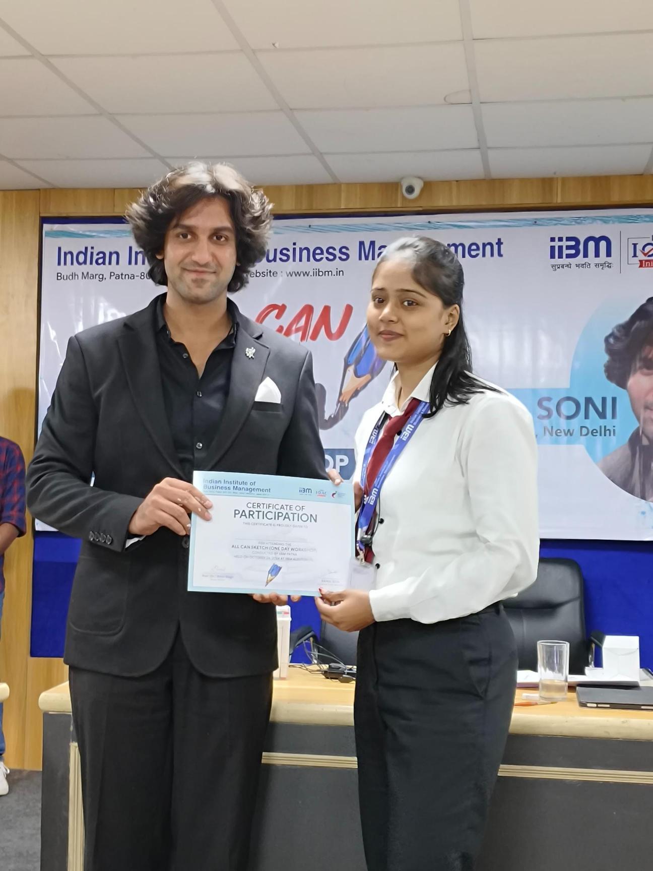 Rahul Soni Conducts “All Can Sketch” Workshop for PGDM, BBA, BCA & MAMC Students at IIBM and ZHI Patna
